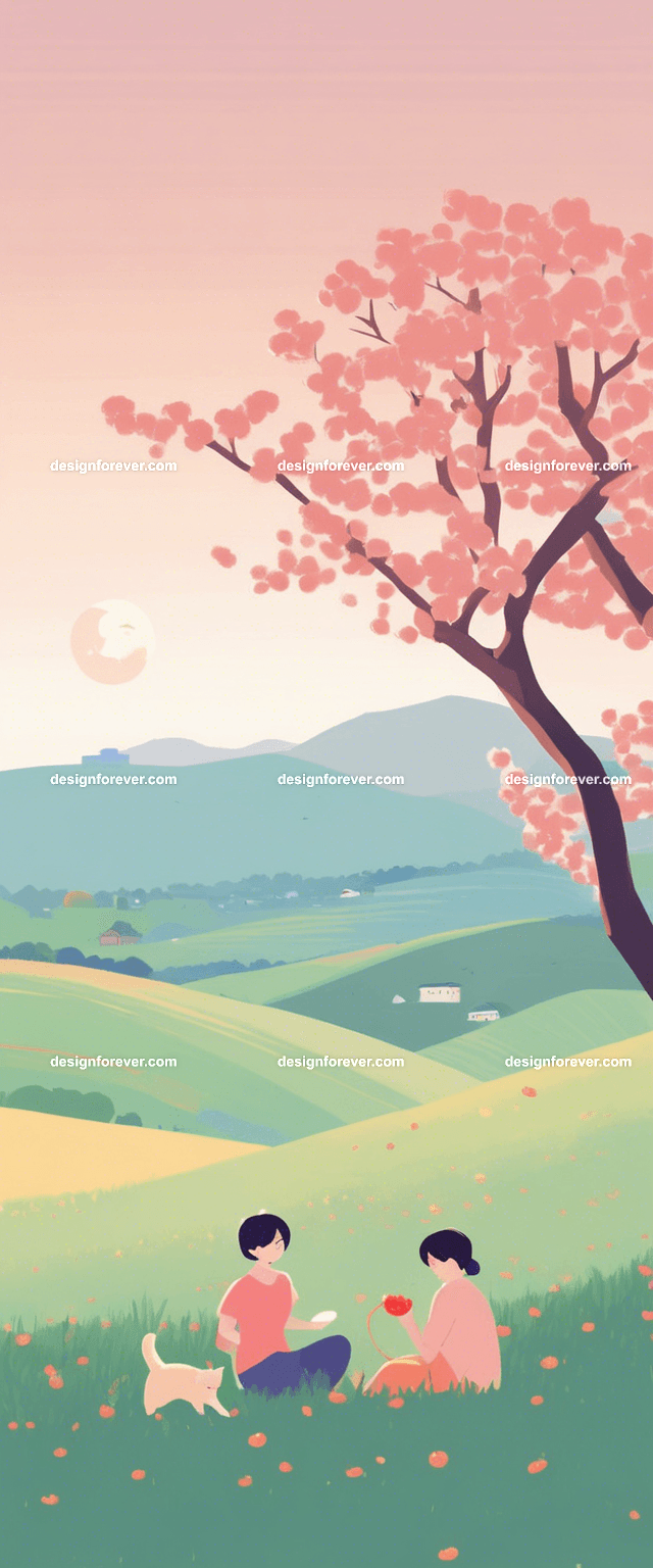 neighbors enjoying lunch under plum tree