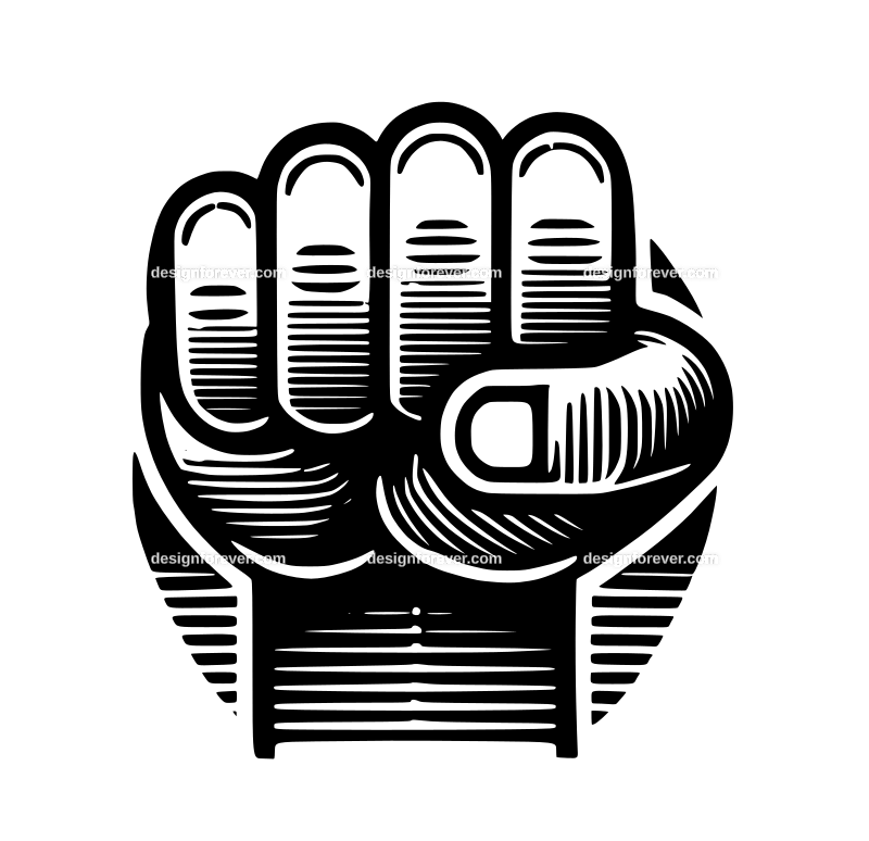 fist punch graphic logo