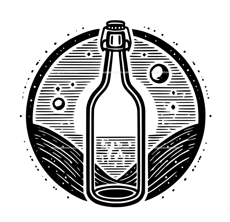 the open bottle graphic logo