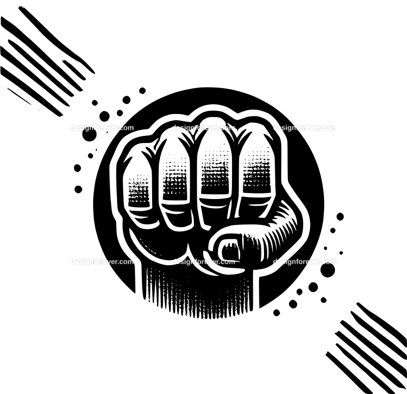 fist punch graphic logo