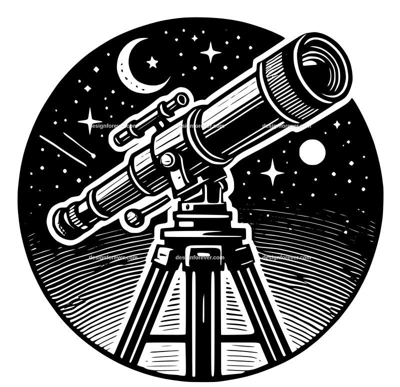 the telescope graphic logo