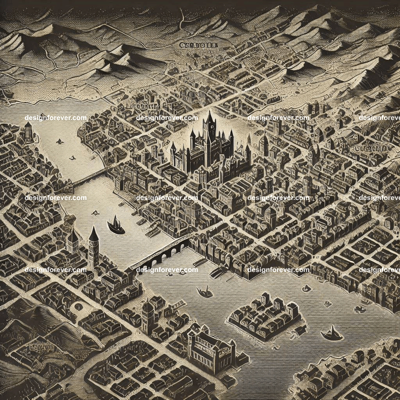 the city map for bard's tale video game
