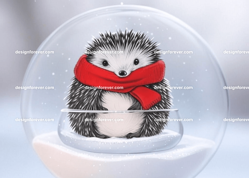 hedgehog crystal ball glass orb
