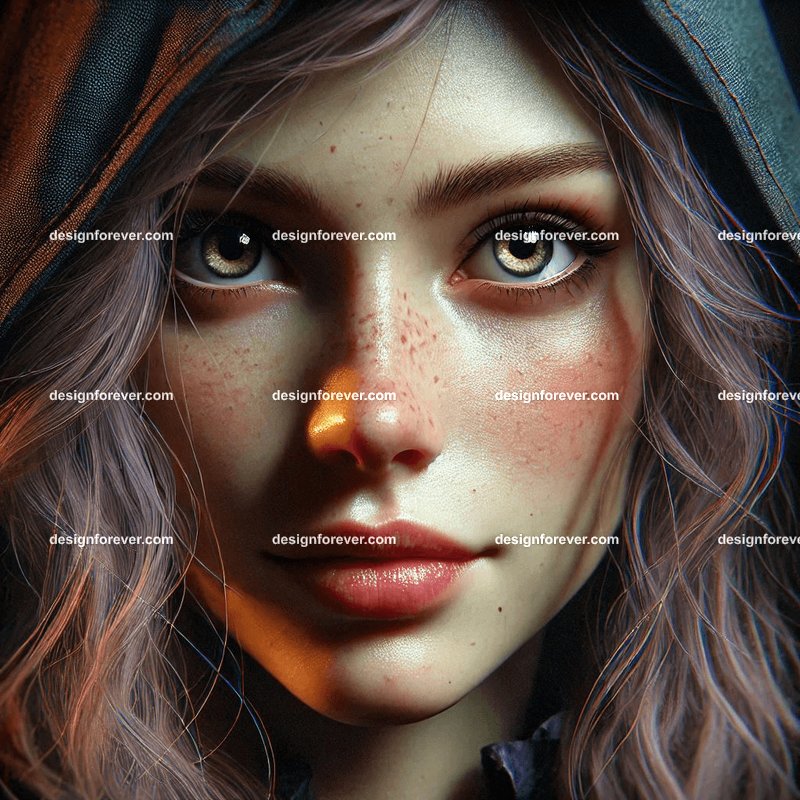 Young female sorcerer fantasy shot