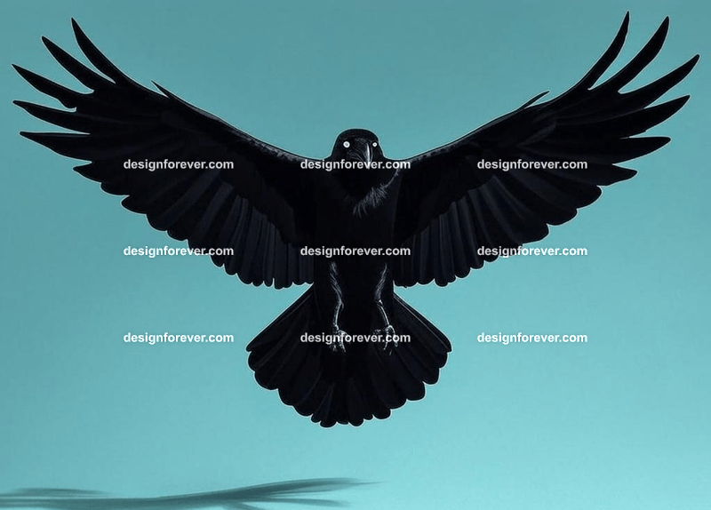 raven swooping down