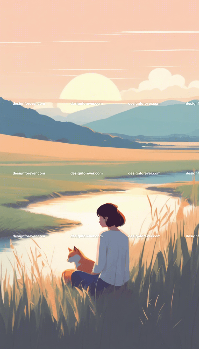 young woman in rural country