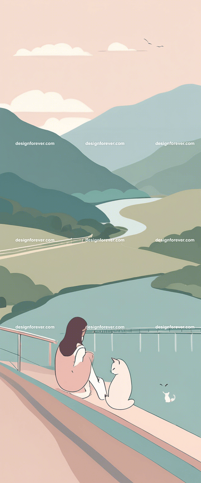 teen girl with a girl friend on tree branch of big old tree looking down at river