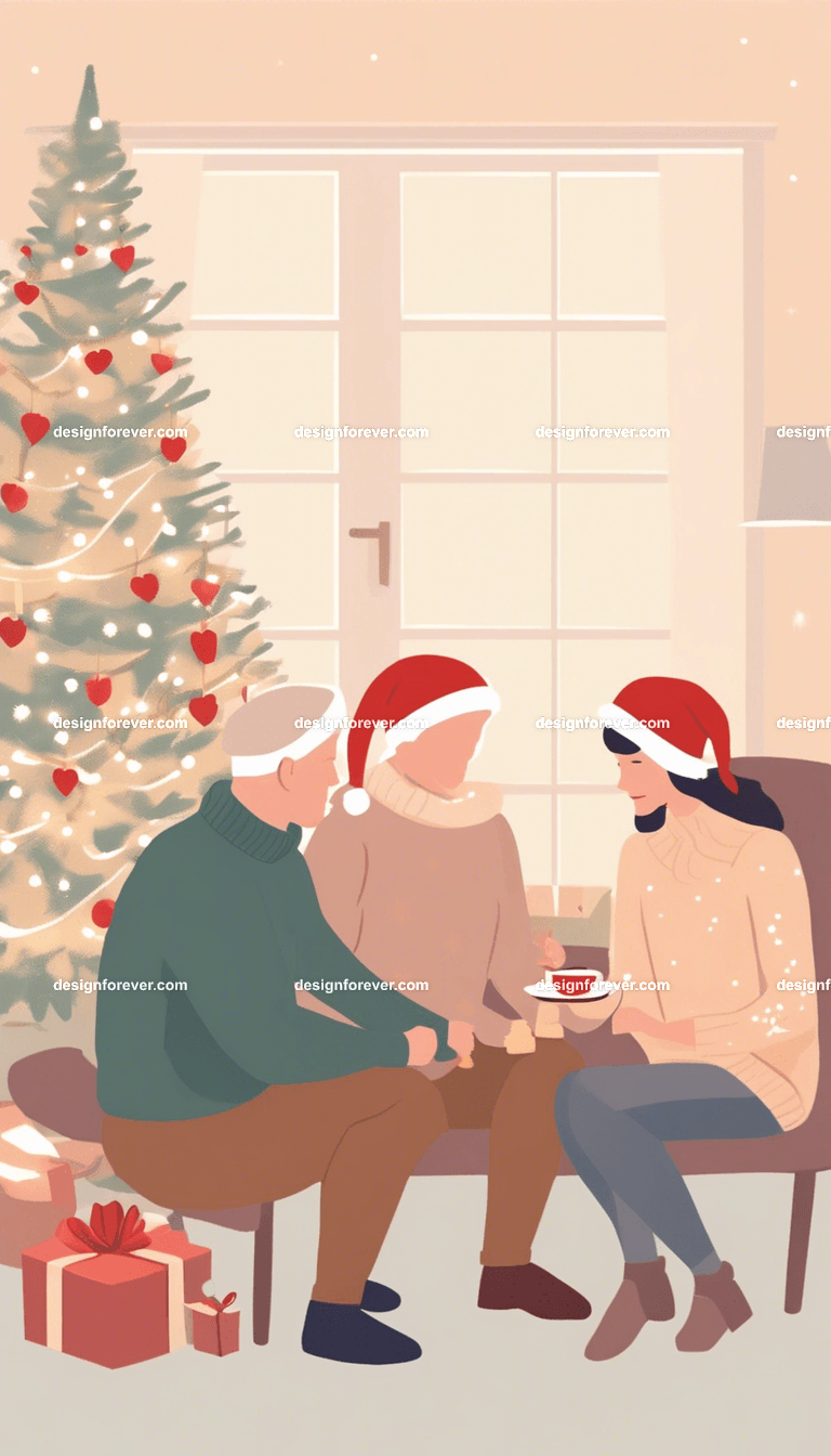 a couple wife husband girlfriend boyfriend celebrating new years xmas christmas holiday