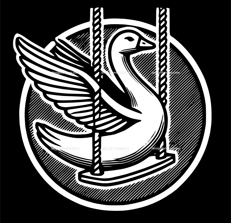 the swinging goose graphic logo