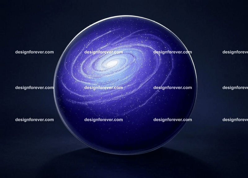 a galaxy inside crystal ball