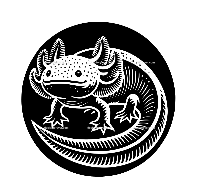 Axolotl graphic logo