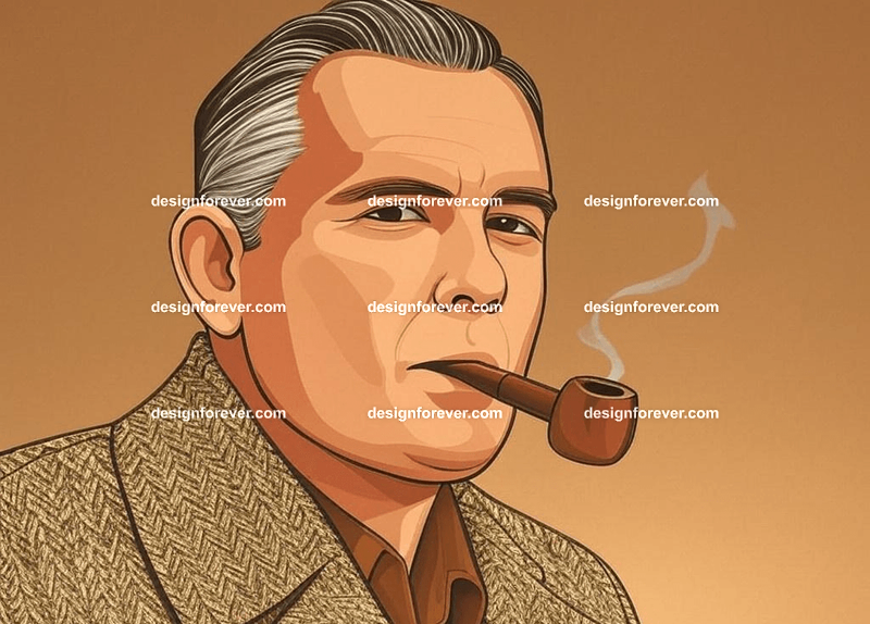 man smoking cigar pipe