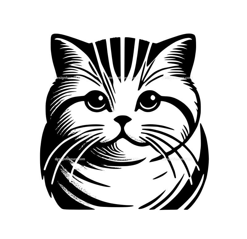 Munchkin cat graphic logo