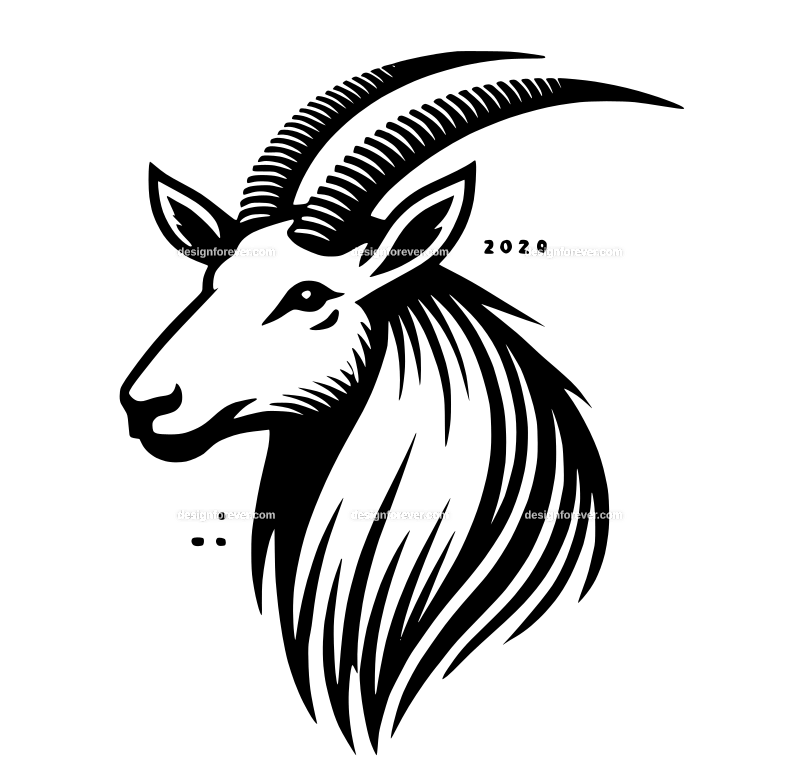 Saiga Antelope graphic logo