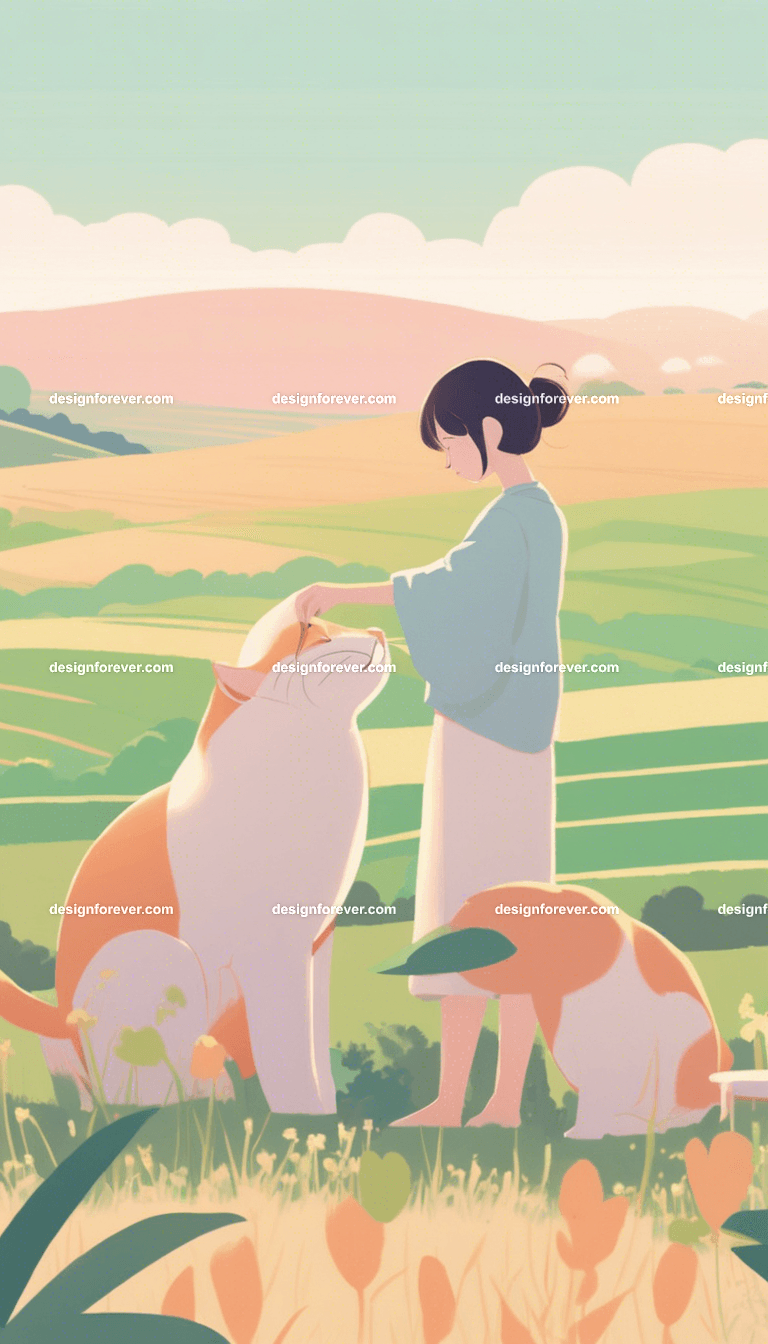woman enjoying countryside