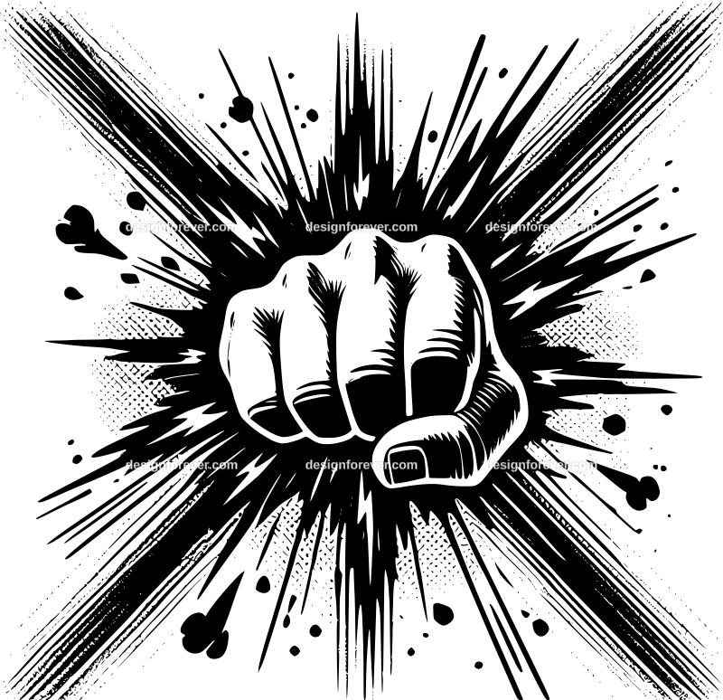 smash punch graphic logo