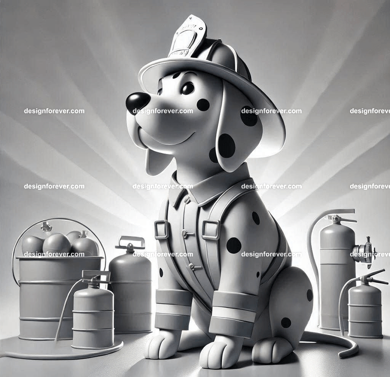 dalmation as fireman