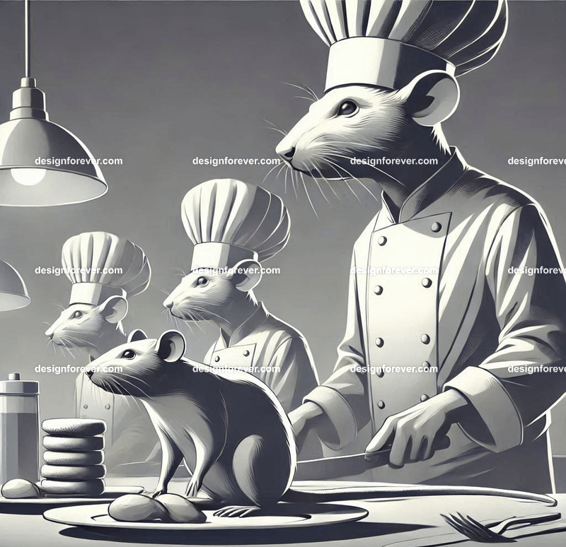 Anthropomorphs rat chefs