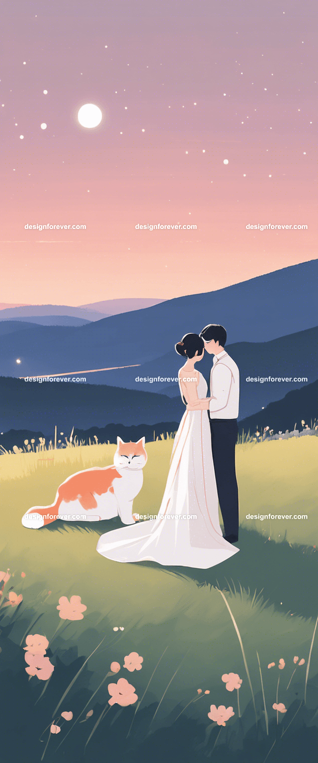 wedding at open fire camping