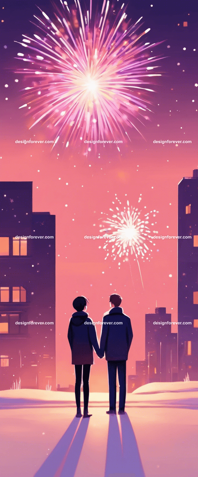 a couple wife husband girlfriend boyfriend celebrating new years xmas christmas holiday