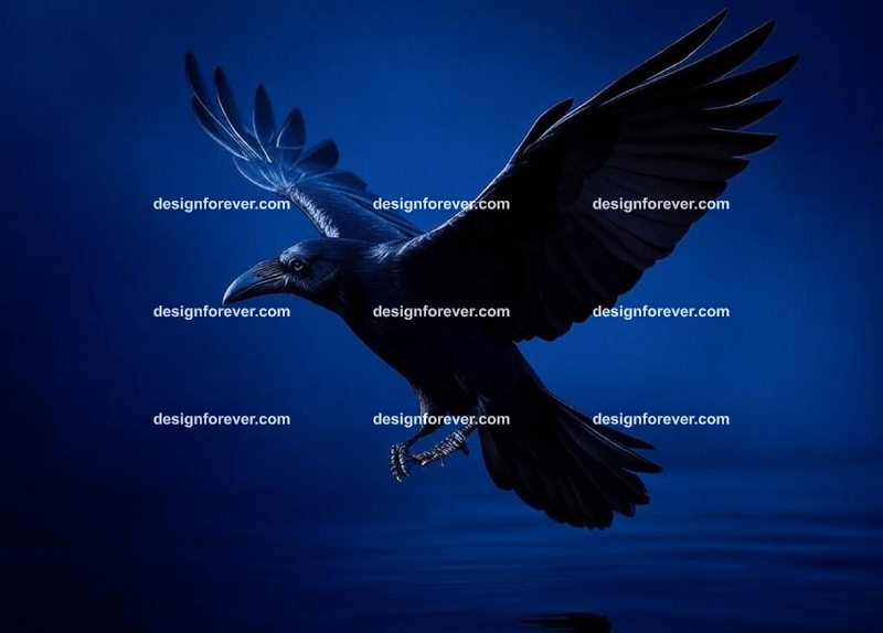 raven swooping down