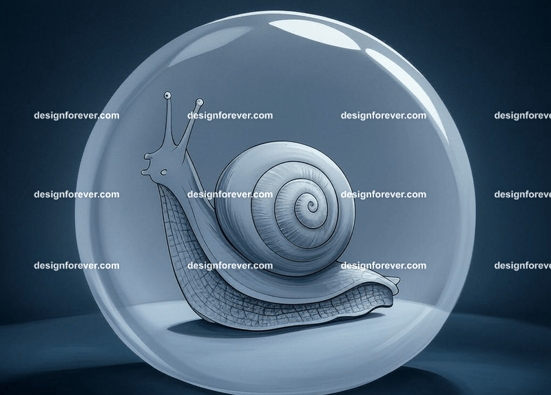 snail crystal ball orb