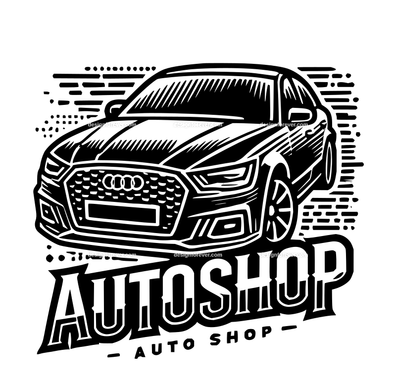 the autoshop graphic logo