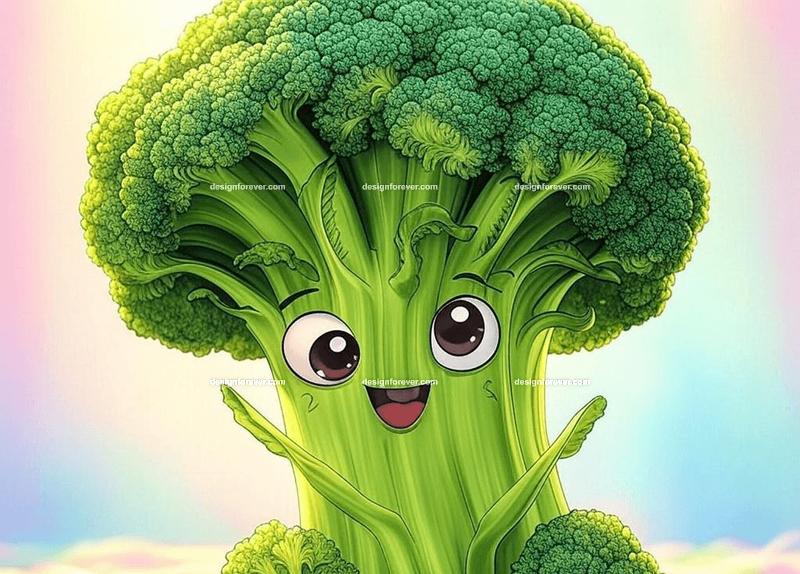 whimsical drawing of vegetables that kids hate