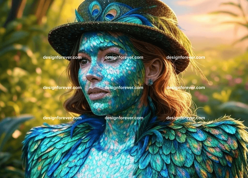 Peakcock woman