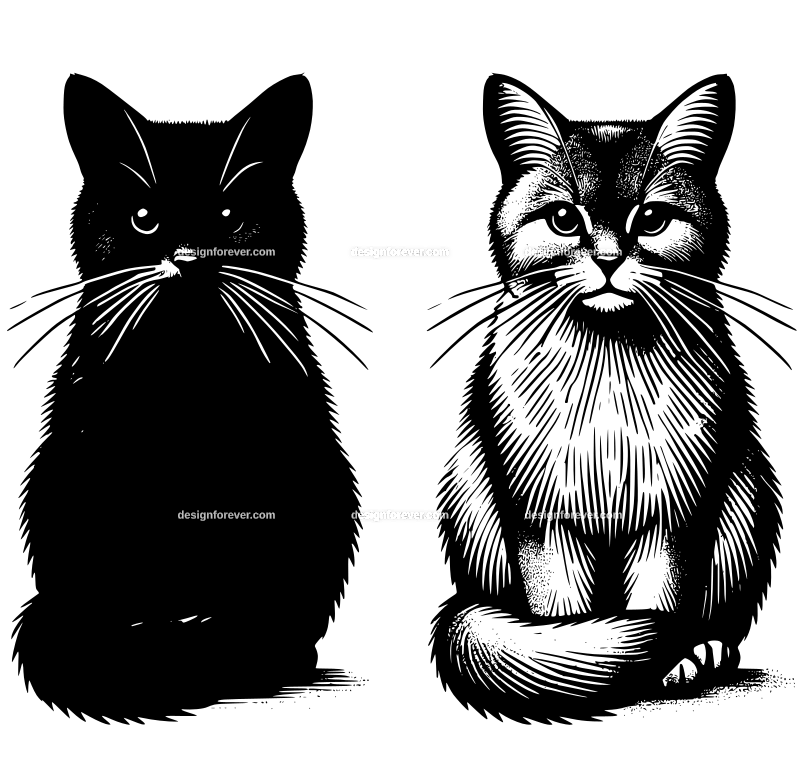 Chausie cat graphic logo