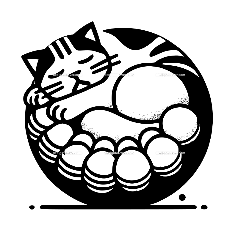 the sleeping cat logo
