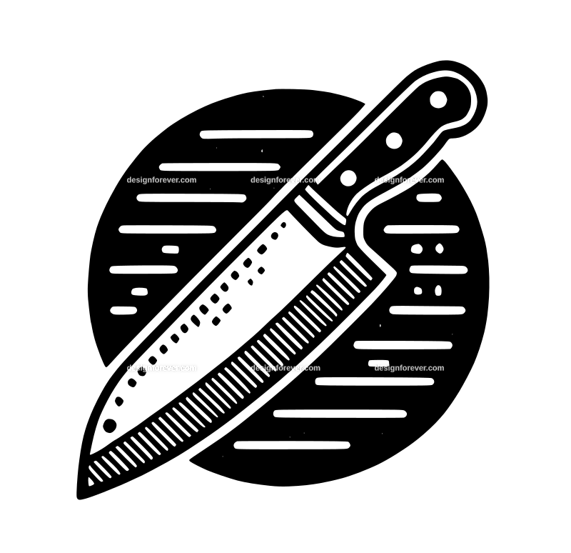 the butcher's knife graphic logo