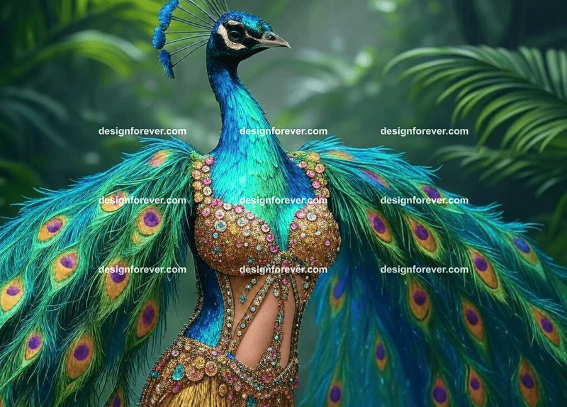 Peakcock woman