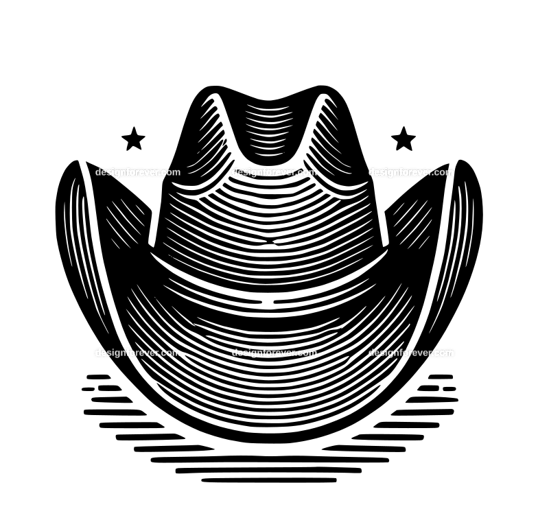 cowboy hat graphic logo