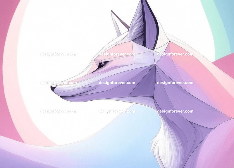 Simple line drawings of fox