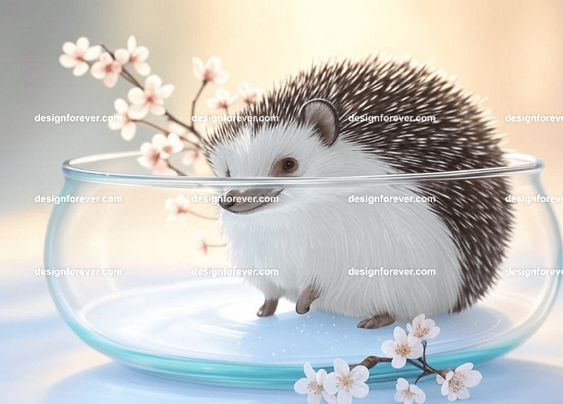 hedgehog crystal ball glass orb