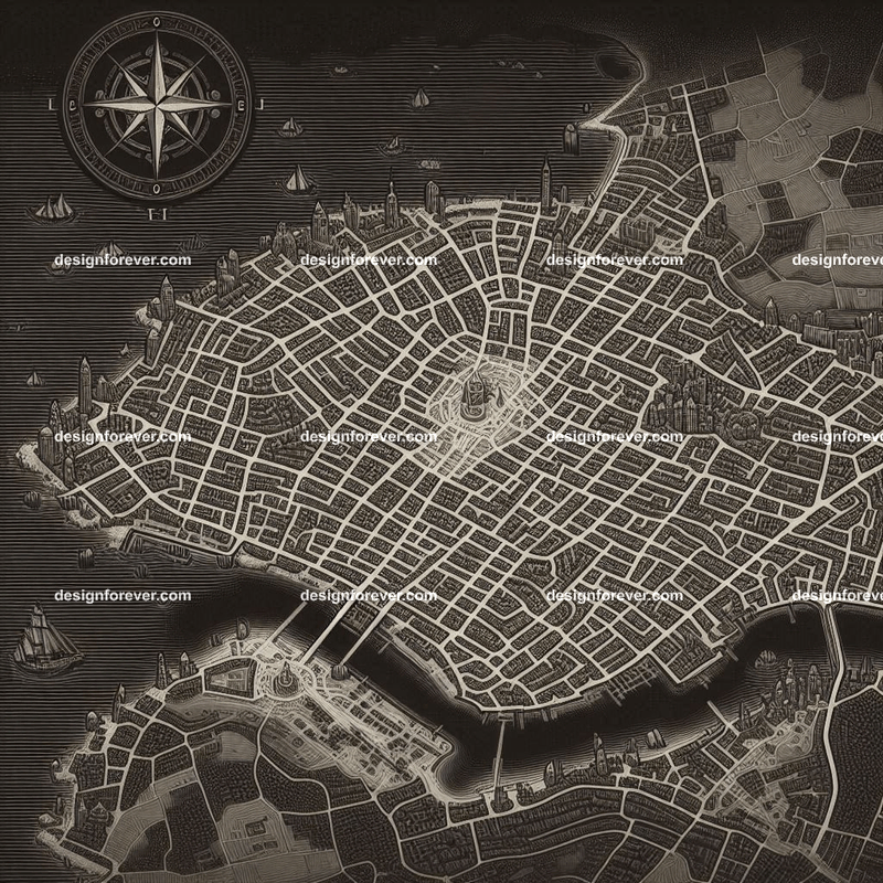 the city map for bard's tale video game