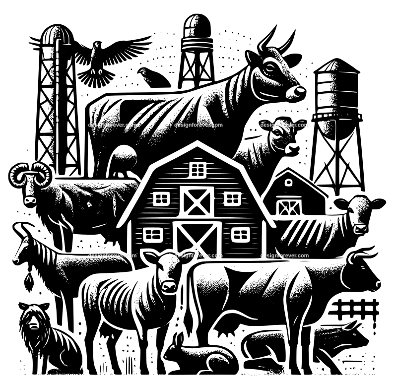 the animal farm graphic logo