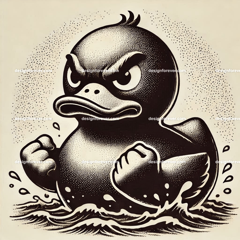 the angry rubber duck