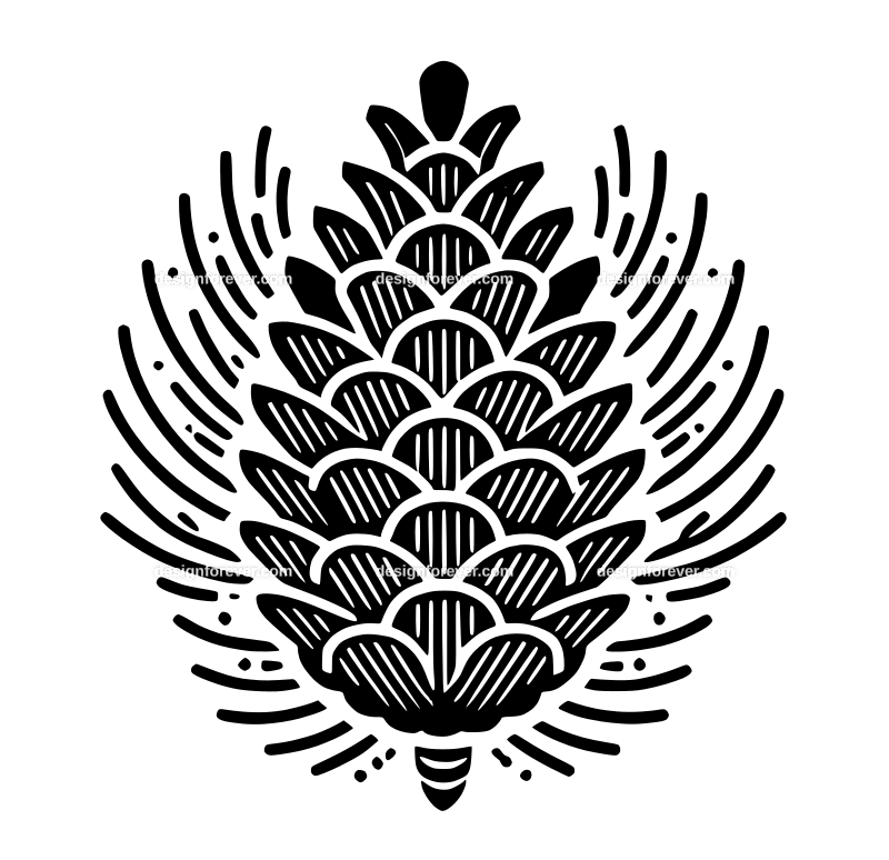 pine cone graphic logo