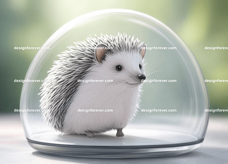 hedgehog crystal ball glass orb
