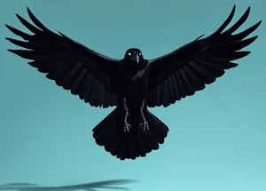 raven swooping down