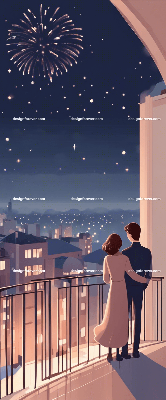 a couple wife husband girlfriend boyfriend celebrating new years xmas christmas holiday