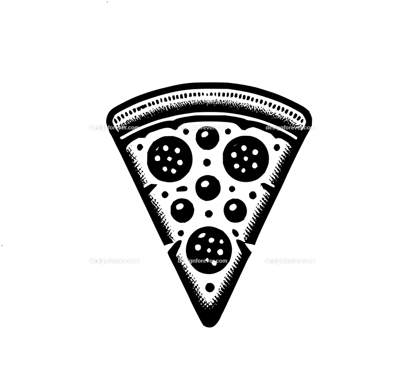 slice of pizza graphic logo