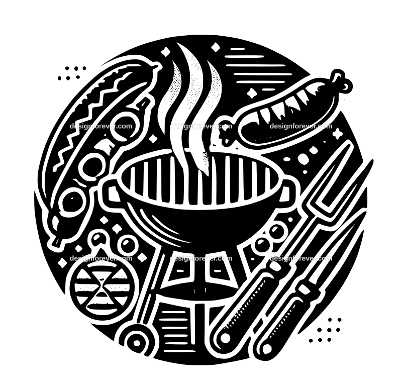 bbq grill graphic logo