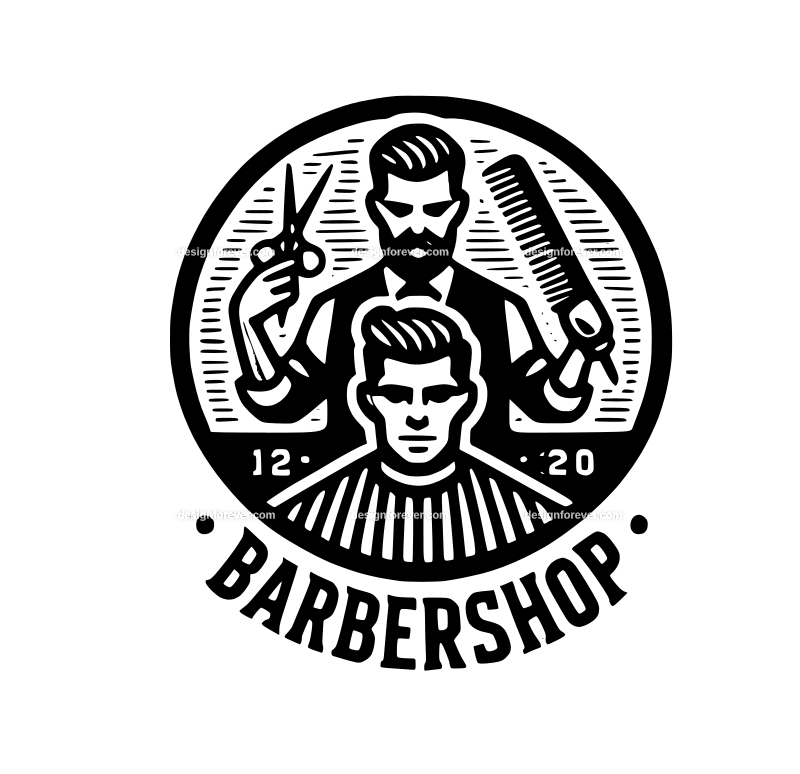 the barber graphic logo