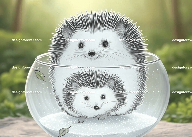 hedgehog crystal ball glass orb