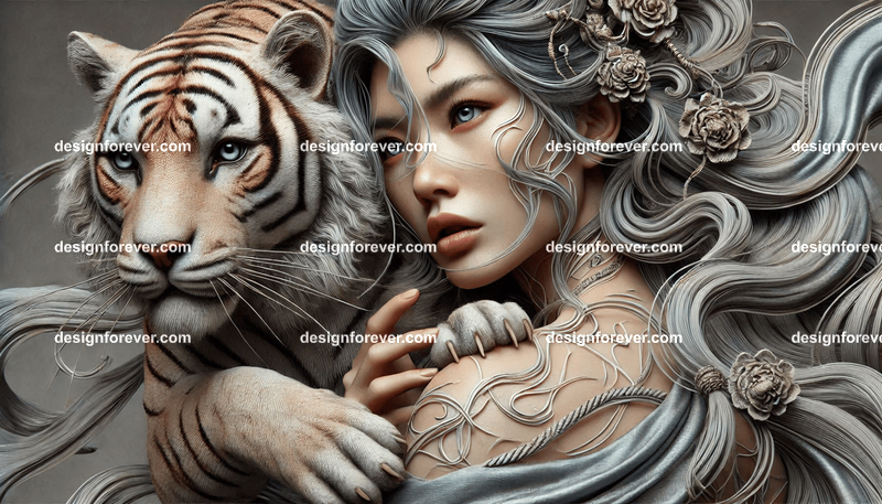 maiden warriors with their tigers