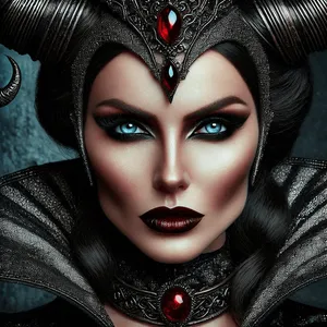 closeup of evil queen
