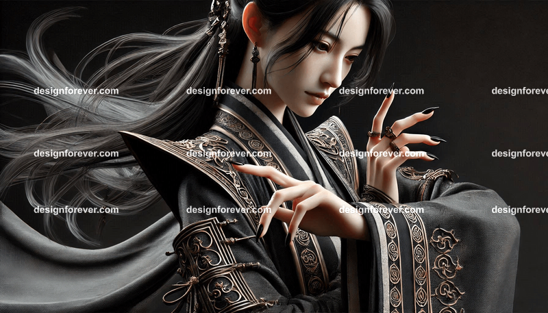 wuxia female in wuxia clothing